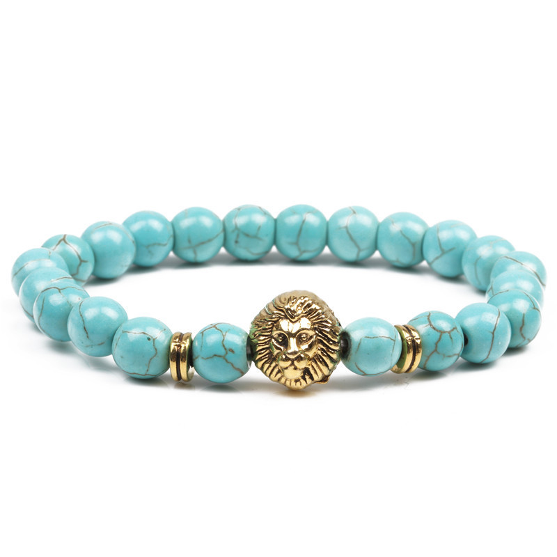 Amazon Aliexpress eBay India agate cuentas pulsera de cabeza de león, piedra de pino cuentas de cabeza de león pulsera de cabeza de Buda