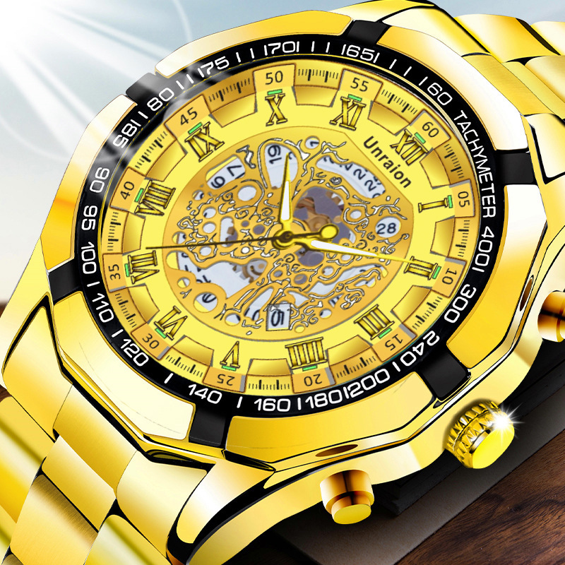 Cross-border foreign trade automatic movement watch men's calendar waterproof luminous business large dial manufacturers a generation of hair Cross-border foreign trade automatic movement watch men's calendar waterproof luminous business large dial manufacturers a generation of hair