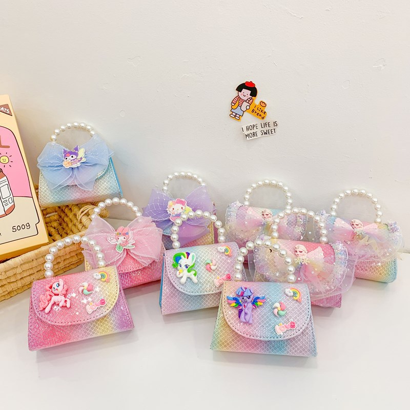 Rainbow Pony lindo bolso de niña 2025 nuevo bebé sale con un bolso diagonal de dibujos animados Aisha bag