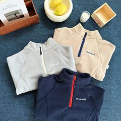 儿童摇粒绒外套25秋冬中小童复合一体绒外套童日系潮牌羊羔毛外套