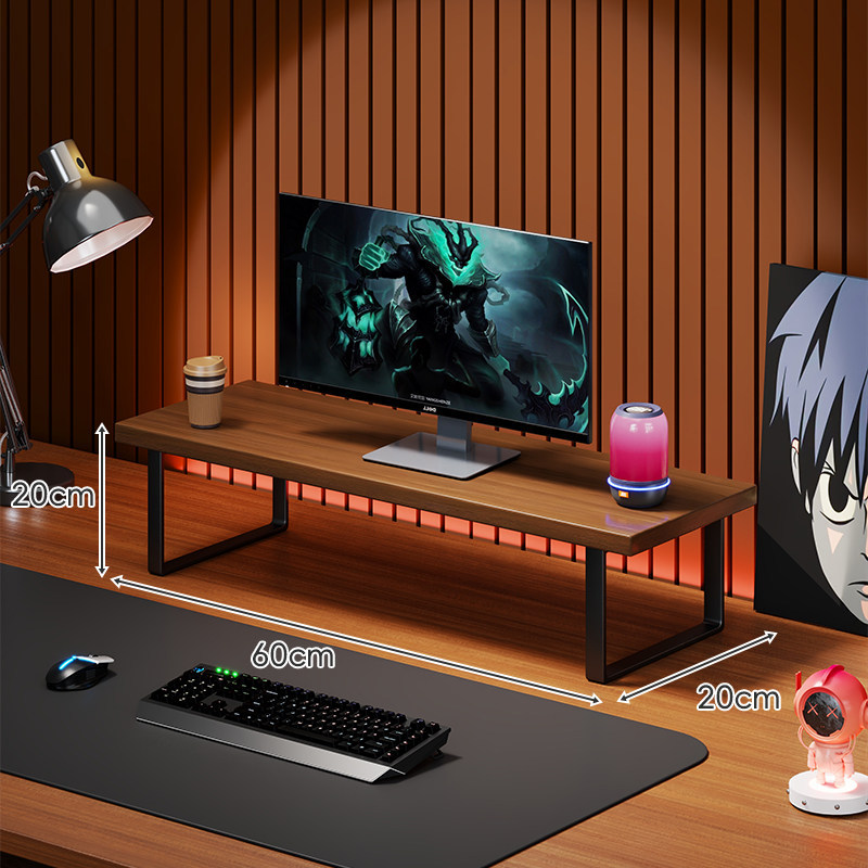 Soporte Elevador para Monitor de Computadora de Madera Organizador para Escritorio