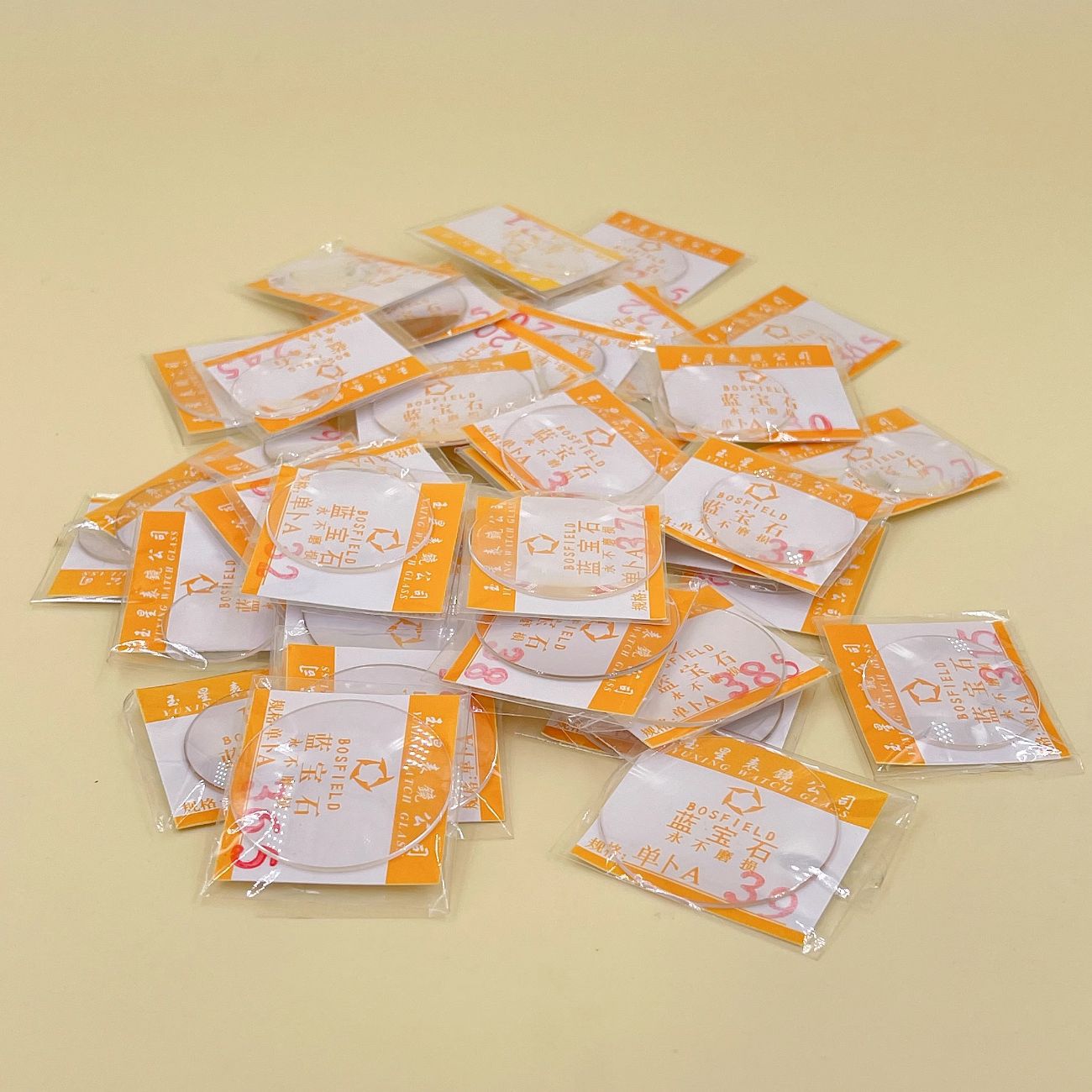 手表配件单卜蓝宝石表镜放大表蒙子20-40MM每个尺寸一片共41片