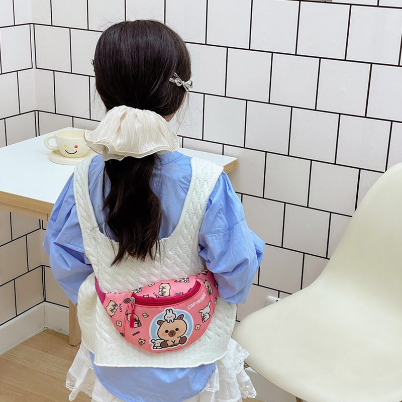 Bagos lindos para niñas, nuevos caritas de dibujos animados para niños, bolsos de pecho, bolsos de cambio para niños