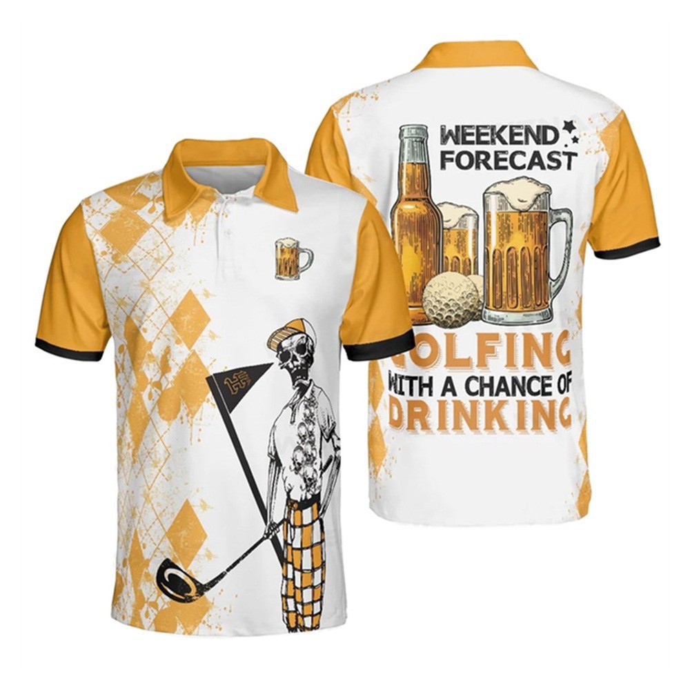 New Men's Short-sleeved Golf Jersey Quick-drying Breathable Polo Shirt Wrinkle-resistant Moisture-absorbing Summer Sportswear