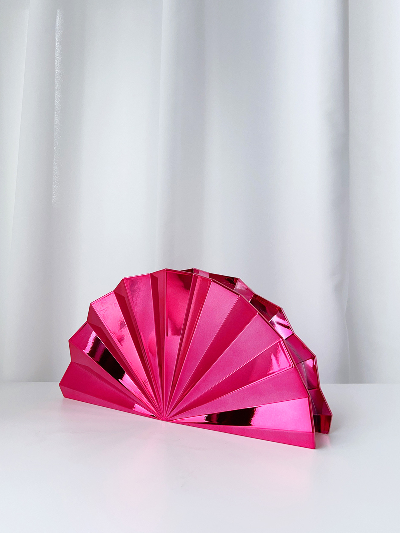 Cross-Border Women's Beaded Evening Bag Fashion Beaded Fan-Shaped Sequin Clutch Acrylic Fan-Shaped Evening Bag - Thumbnail 6