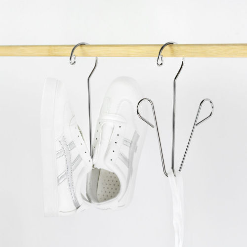 Stainless steel shoe drying artifact balcony shoe drying hook multi-functional drying rack window sill hanging shoe clothes hanger shoe drying rack