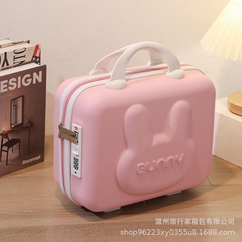 Nuevo conejo maleta maquillaje regalo de mano caja de boda 14 pulgadas 16 pulgadas maleta maleta