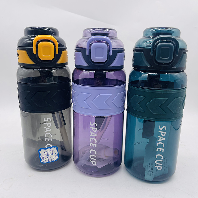 Weilong fitness taza de agua deportiva nueva taza de agua de plástico antideslizante portátil para estudiantes de gran capacidad de deportes al aire libre para hombres y mujeres