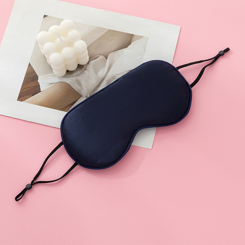 Transfronterizo 16mm orejas colgantes de seda doble cara dormir máscaras de ojos de seda viajar logotipo de impresión al por mayor