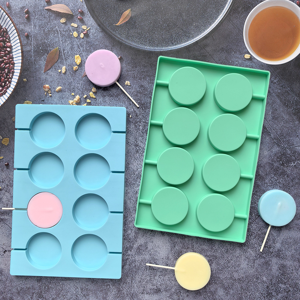 416 molde de silicona hecho en casa diy redondo estrella Lollipop herramienta de horneado resistente a altas temperaturas