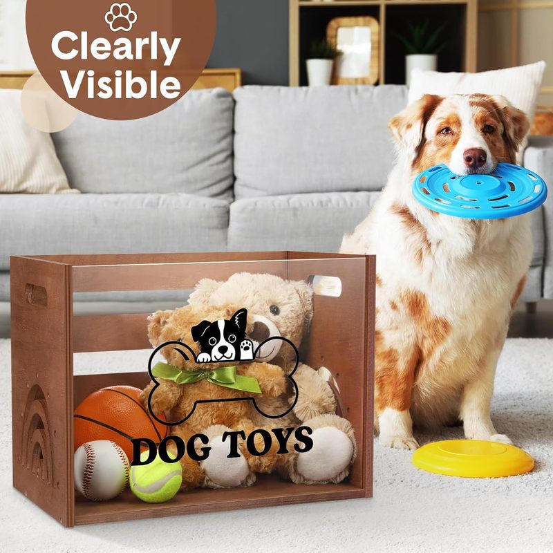 木製犬のおもちゃ収納ボックス大型犬のおもちゃ収納オーガナイザーアクリルペット収納ボックス|undefined