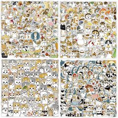 100–400 Cat Stickers, Cartoon Cute Journal DIY Stickers, Journal Stickers for Water Bottles, Phones, and Notebooks