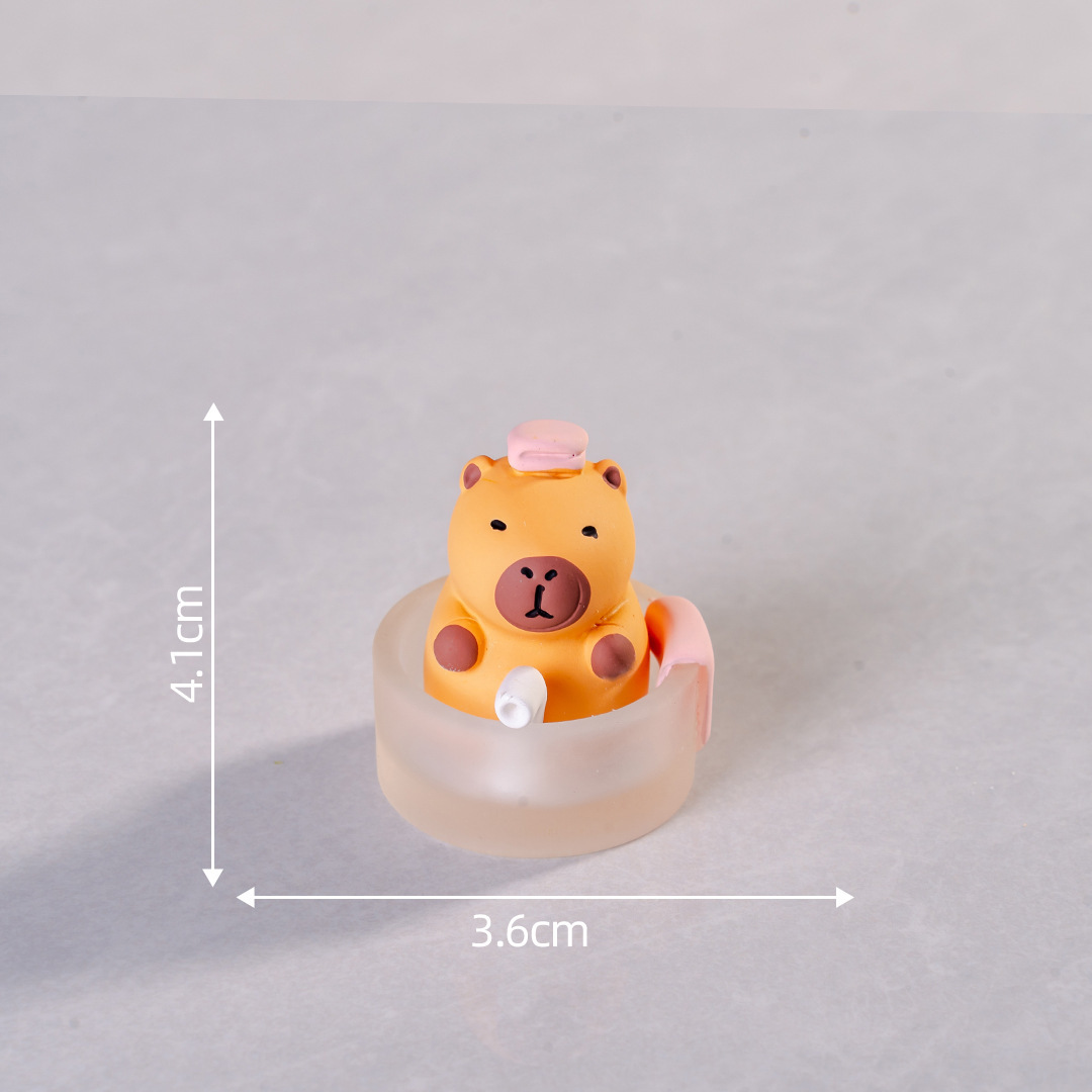 Micro paisaje creativo lindos Dolphin capibara muñeca caja ciega accesorios decoraciones accesorios de escritorio para automóviles