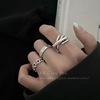 Ring, brand set, adjustable chain, internet celebrity, on index finger