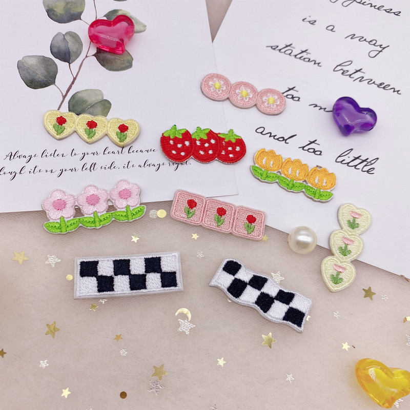 Na-like embroidered flower cloth patch shirt jeans embroidered micro-chapter accessories bag DIY decorative patch self-adhesive