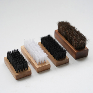 Lotus wooden square small brush nail tools white silk black pp horse hair Small size nail brush