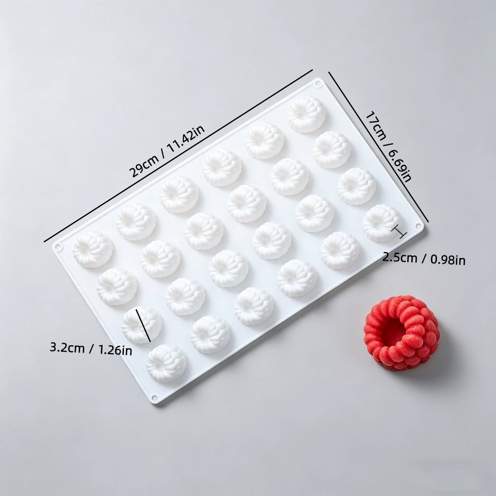 Silicone mousse mold Italy, white 21×21×4 cm, food-grade flexible baking tray