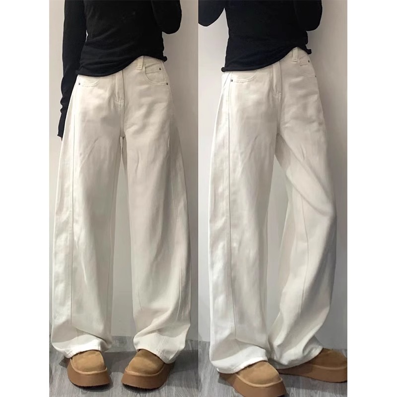 Vaqueros vintage tiro alto blanco