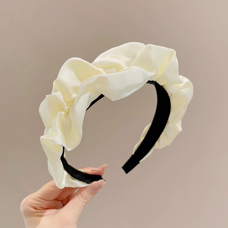 Otoño e Invierno Internet celebridad nueva diadema marrón femenino alto cráneo superior horquilla pelo de ala ancha pelo paquete presionando headwear lavado de cara diadema al por mayor