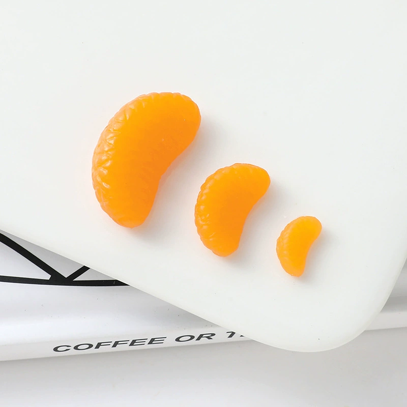 Имитация ПВХ оранжевого пластика, оранжевая мякоть, оранжевые кусочки, оранжевые лепестки, аксессуары для DIY, игрушка для еды, ручной работы, материал для шариков