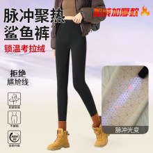 锦意丝加绒加厚脉冲芭比裤考拉绒显瘦冬季高腰鲨鱼提臀裤女
