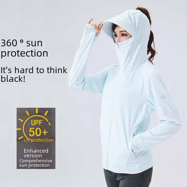 Sunscreen Clothing Women's Anti-ultraviolet Summer Breathable Lightweight Skin Clothing Sunscreen Clothing Big Hat Brim Fishing Clothing Jacket for Men