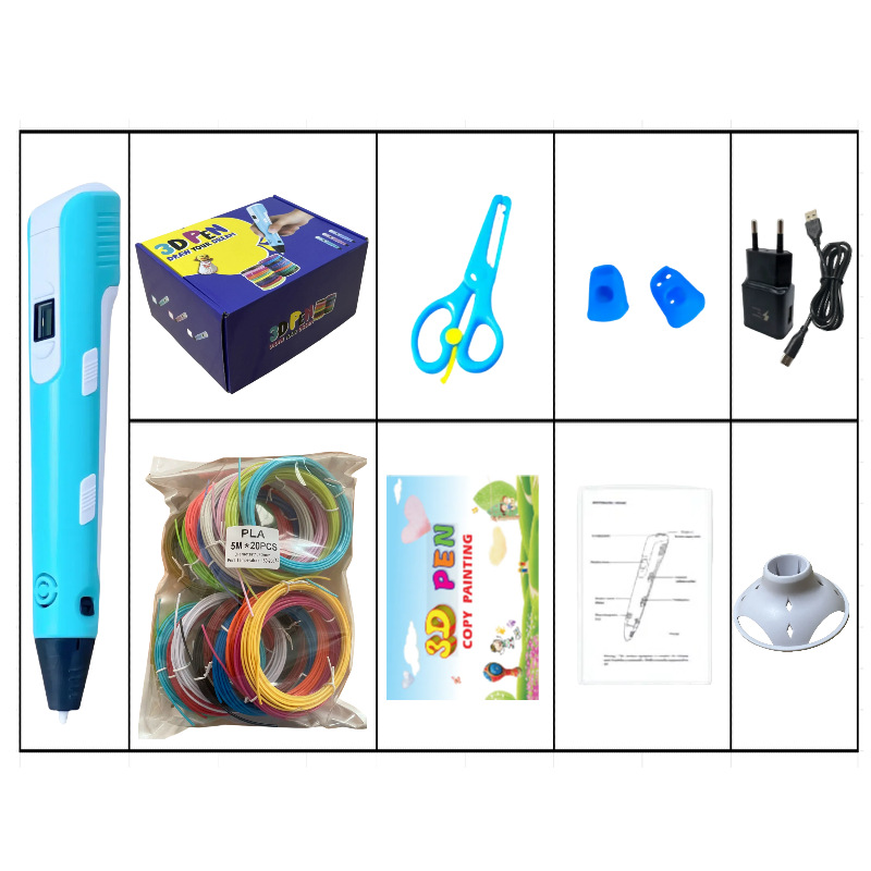 Fábrica directa de impresión 3D pincel infantil puzzle pincel DIY arte tridimensional creación de graffiti pincel explotador transfronterizo