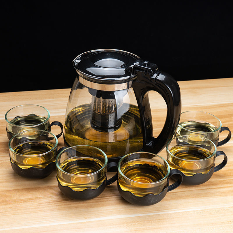 1000/2000ML茶壶 玻璃耐高温泡茶壶单壶大容量茶具花茶壶水壶套装|undefined