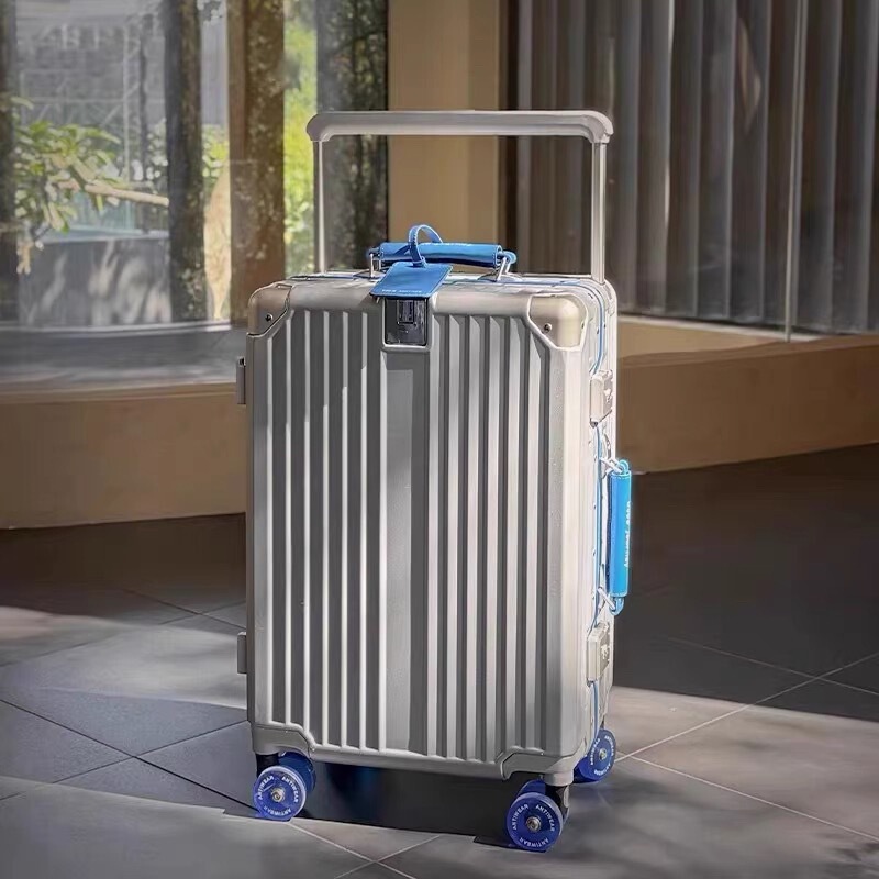 2026 New Model Luggage Suitcase 20inch Carry-On Suitcase Travel Suitcase Leather Suitcase Trolley Case Women's Password Lock Suitcase Small Handbag Suitcase
