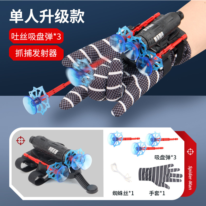 Black launcher [standard configuration with 3 bombs] comes with gloves