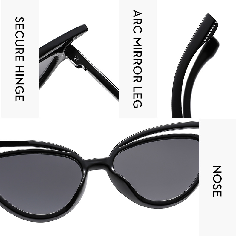 45g Weight Full Frame Glasses Structure Sunglasses Classification PC, UV400 Protection Lens Material Cat Eye Glasses Style Travel, Party Occasion Solid Color Pattern All Seasons Season Women's Gender Sweet, Classic Style Style Sweet Classic Style Solid Color PC UV400 Protection Cat Eye Full Frame Kids Sunglasses 5