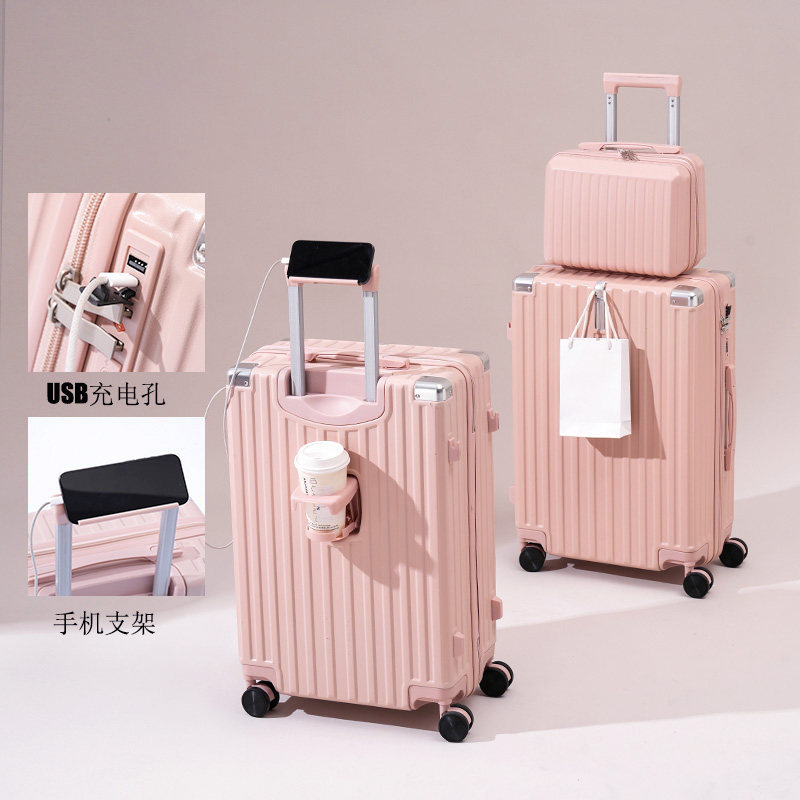 사쿠라 핑크 - 지퍼 모델(상단 구성) (전면 후크 + 컵 홀더 + USB 충전 포트)