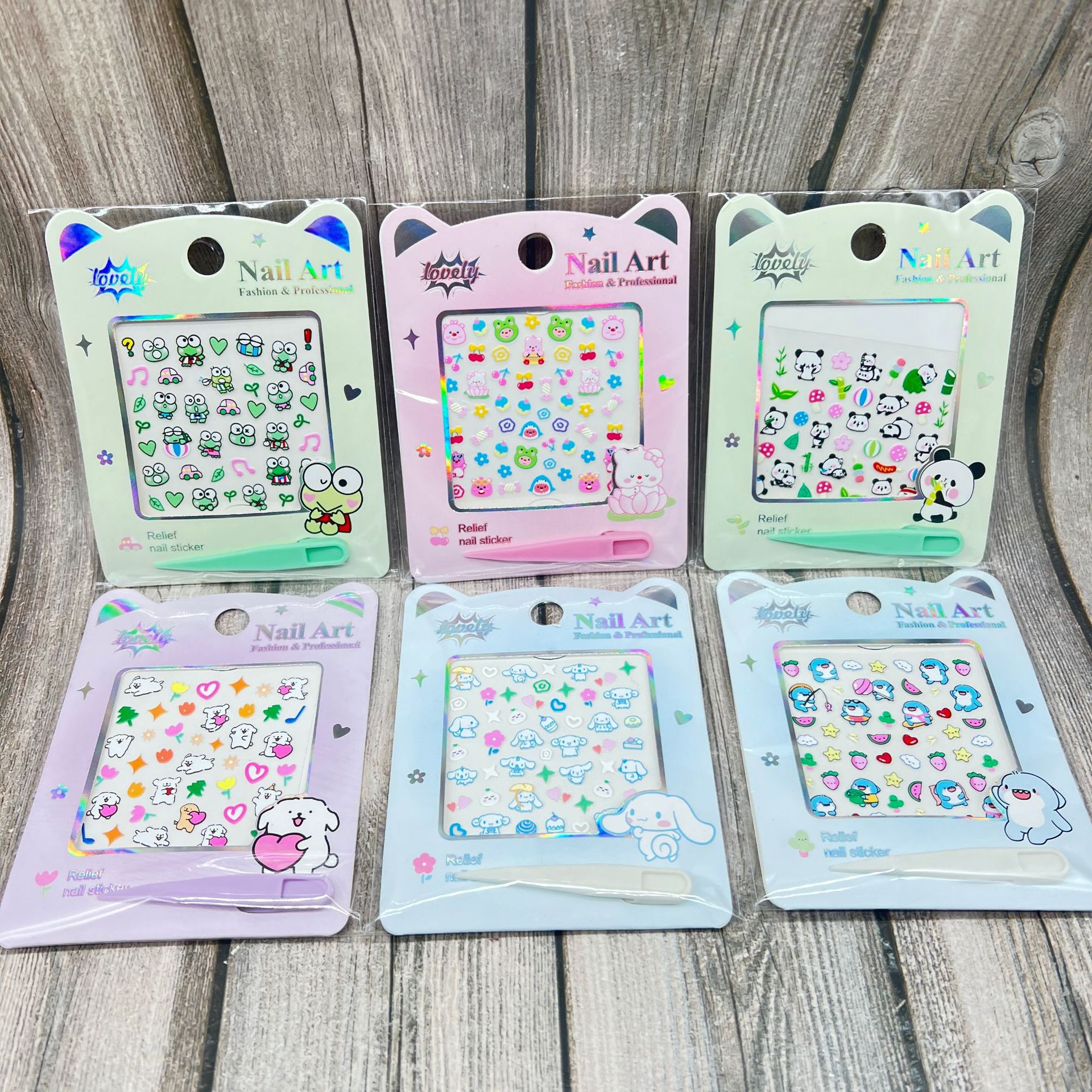 Pieza de belleza de uñas parche de uñas falso con pegamento calcomanías de uñas desgarrable Estudiante Adulto esmalte de uñas