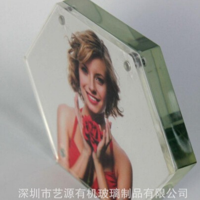 艺源厂家 制作亚克力透明六面强磁相框 画框 有机玻璃 压克力制品