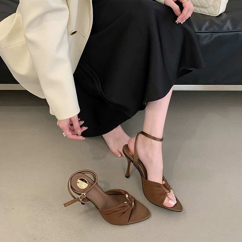 2025 летняя мода женская обувь с открытым носком