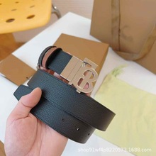 新款B家皮带男士真皮牛皮腰带时尚商务休闲百搭高颜值大牌皮带