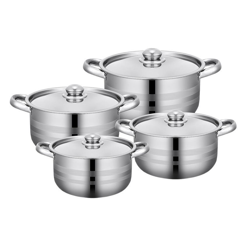 De estilo europeo de lujo ligero de 10 piezas de juego de ollas de 10 piezas antiadherente wok olla de sopa plana antiadherente pan transfronterizo venta caliente