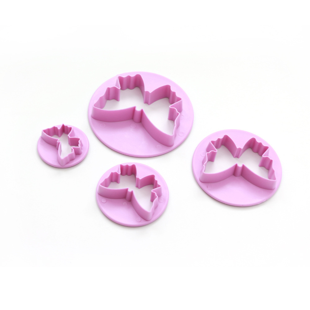 Venta caliente transfronteriza DIY molde de pastel para hornear 4 unids sin mango mariposa fondant cake prensa de impresión molde de corte molde de galletas image 3