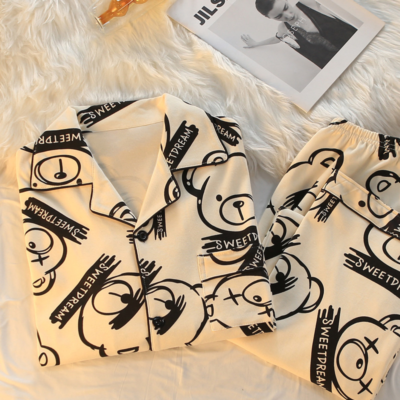 Conjunto de Pijamas para Mujer de Poliéster, Cómodo, para Casa