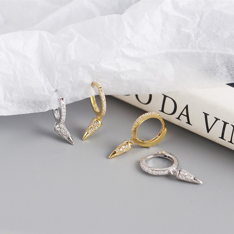 2021 new geometric conical diamond ear buckle personalized fashion temperament earringspicture1