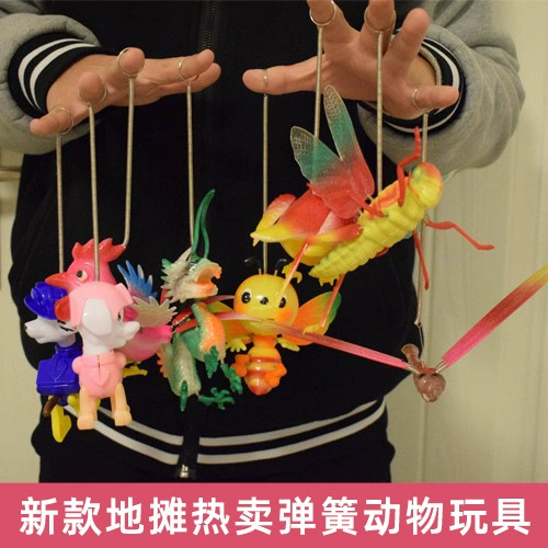 Пружинные фигурки-животные на палочке для декора