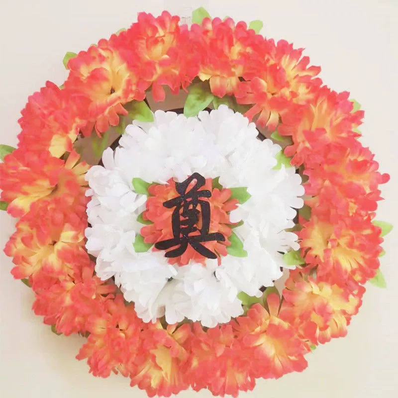 [Qingming funeral small flower wreath chrysanthemum bouquet branches for grave plot grave marker artificial flowers hanging decorative paper flowers for sweeping tombs
