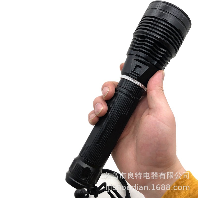 새로운 2023LED 다기능 노란색 흰색 빛 전문 다이빙 캠핑 비상 조명 자기 방어 손전등