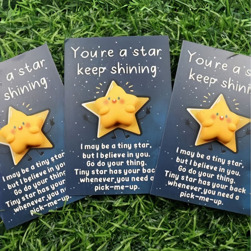 跨境you are a star keep shining星星口袋拥抱卡片首饰配饰饰品|undefined