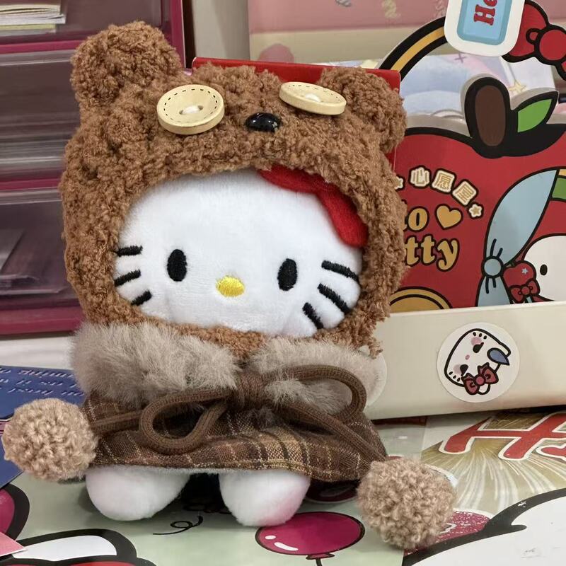 秋季新款格子礼帽kitty公仔钥匙扣星星挂件挂饰包包少女心可爱毛|undefined
