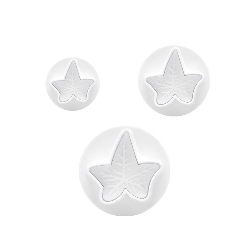 Molde para galletas con forma de hoja de arce, juego de moldes creativos para pasteles de simulación, molde DIY de plástico ecológico