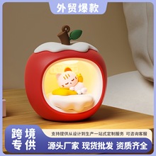 跨境可爱苹果塑料小夜灯创意氛围灯生日礼物圣诞节礼品拍拍灯