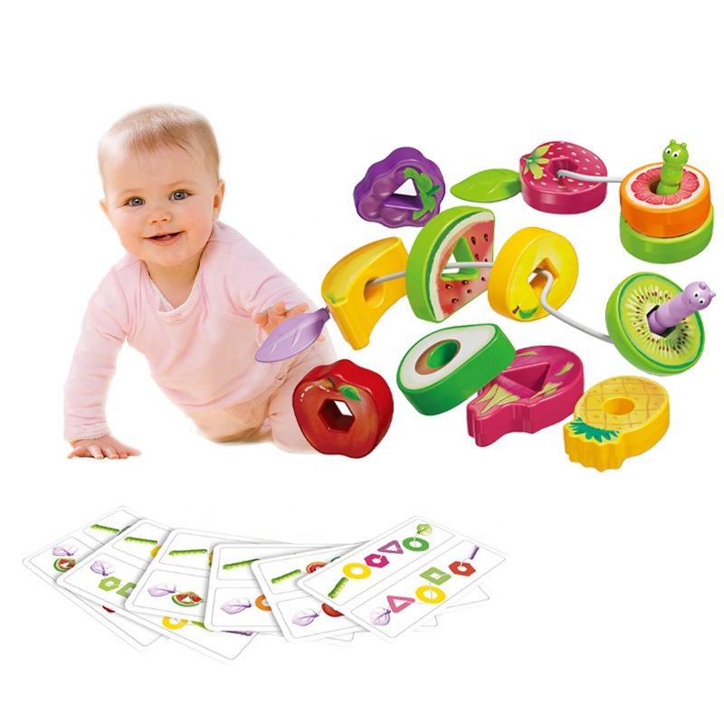Juegos de pulseras de insectos voraces transfronterizos juguetes de mesa para niños interactivos lógica de color educación frutas juguetes de educación temprana