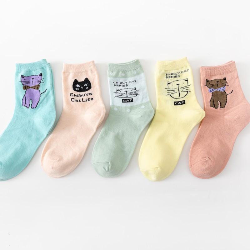 Cartoon Cat Boat Socks 2