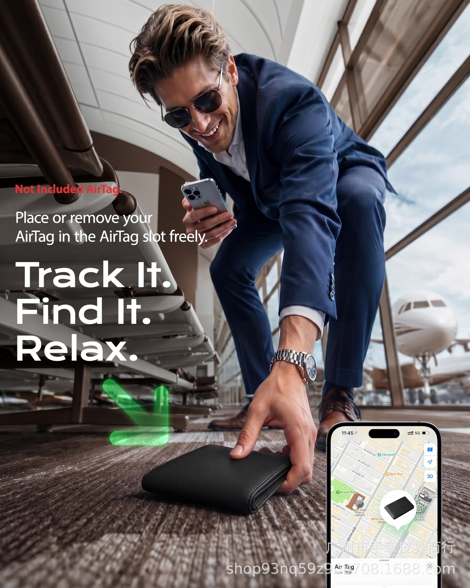 Reisepass-Tasche Reise Airtag-Ortung multifunktional